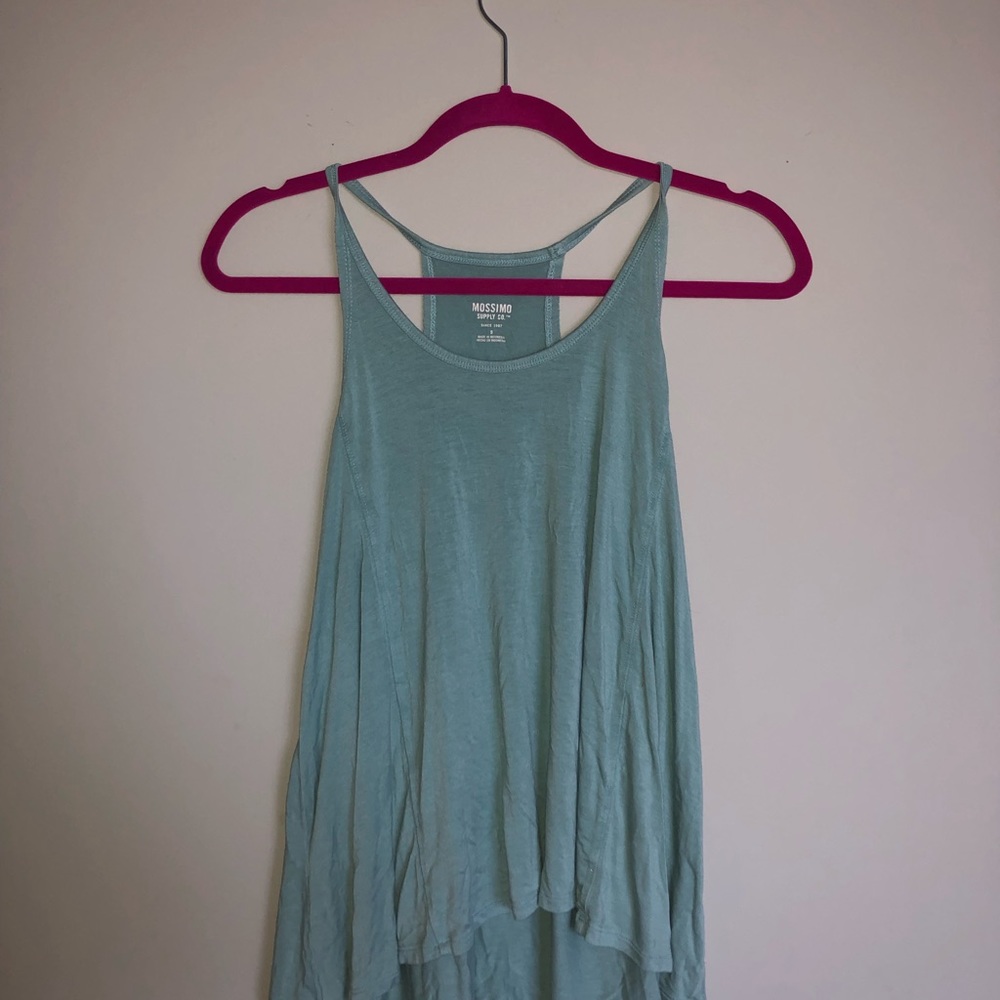 blue light tank top